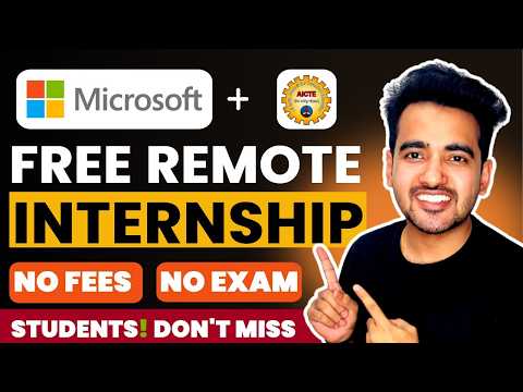 Microsoft Online Internship 2026🚨 NO FEES, 110% Selection | Microsoft x AICTE Paid Internships