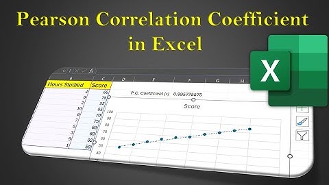 How to calculate Pearson correlation coefficient in Microsoft Excel