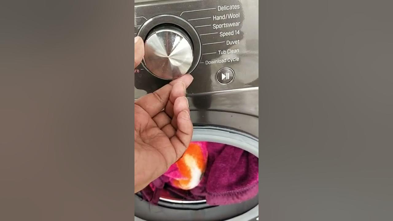 How to wash blanket in LG front load washing machine in kannada YouTube