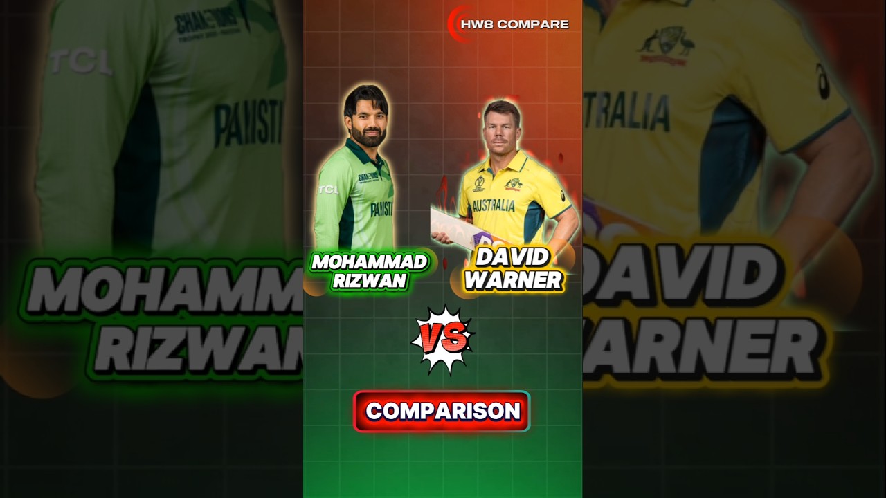MOHAMMAD RIZWAN VS DAVID WARNER |COMPARISON| .