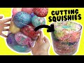 Mixing all diy squishies slime together into one bowl from squishy maker