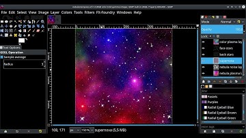 how to draw nebula star space uses GIMP 2.10 fast and easy