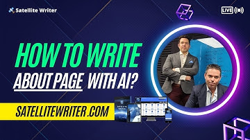How to Write an About Page with AI? Tutorial by Sal Peer & Alex Athey Founders of Satellite Writer
