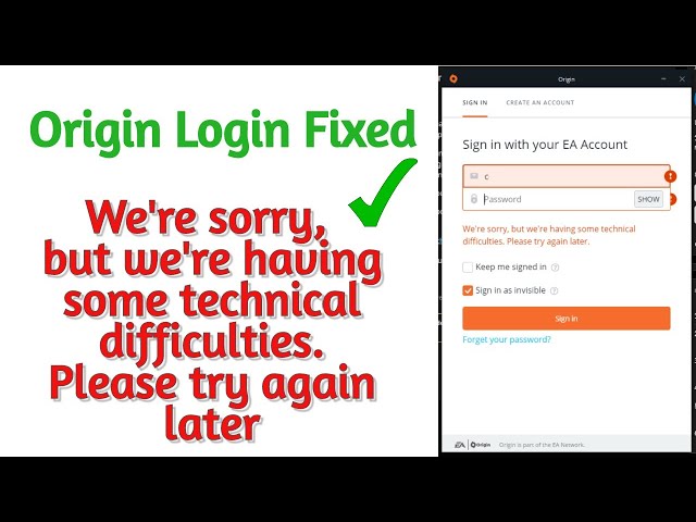 Solved: Re: cant login to my account on origin - Answer HQ