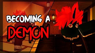 BECOMING A DEMON IN NEW DEMON SLAYER GAME!!! (How to Progress as a Demon) | Wisteria | ROBLOX