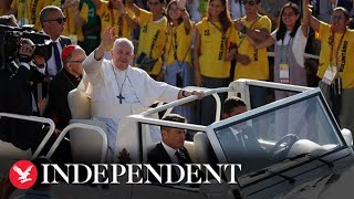 Watch again: Thousands gather as Pope Francis celebrates mass for World Youth Day 2023 in Portugal