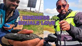MOTORCYCLE RIDER SPREADING HAPPINESS IN NAIROBI CITY