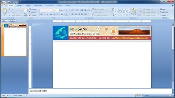 Tutorial powerpoint 2007 |Cara Cepat Merancang atau Desain Kop Surat Anda Sendiri di PowerPoint