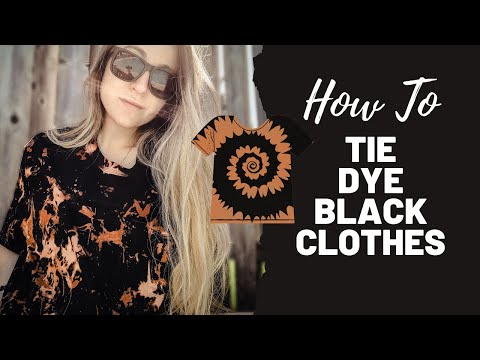 How To Tie Dye Black Clothes with Bleach!