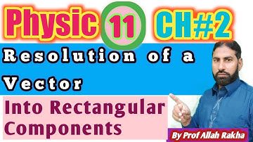 Resolution of a vector into Rectangular components. What are rectangular components.