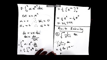 N5: Definite Integrals By parts and change of limits and limits of indeterminate form.