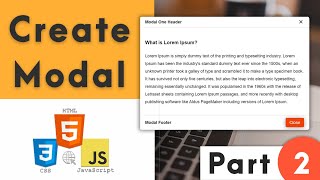 Create a Animated Modal Using HTML, CSS & JavaScript | With Source Code (2/2)