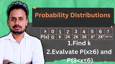 Probability Distributions || Find the value of k || important problem