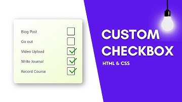 How to Make Custom Checkbox in HTML & CSS | Minimalistic To-Do List Checkbox