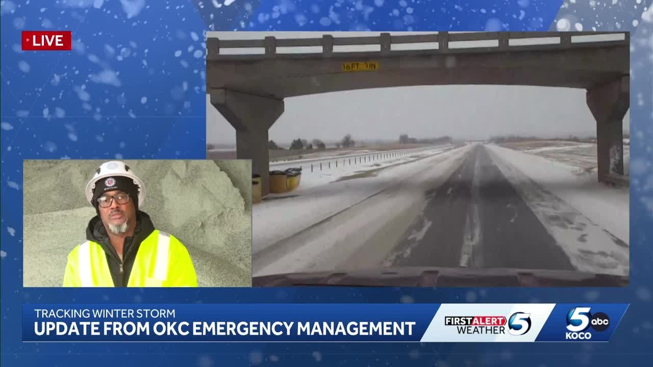 OKC officials give update on road conditions in wake of winter storm ...