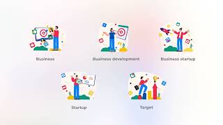 Business startup - Flat concept