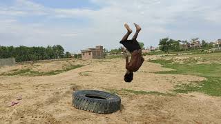 7 Years Boy Front Flip Progression 1 Day| Front Flip Progression Tutorial| Ziddi Hoon Main Resimi