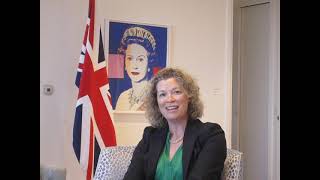 #RoyalPeachy #EmmaWadeSmithOBE #BritishConsulateGeneral #NewYork #CoronationKingCharles #WhomYouKnow
