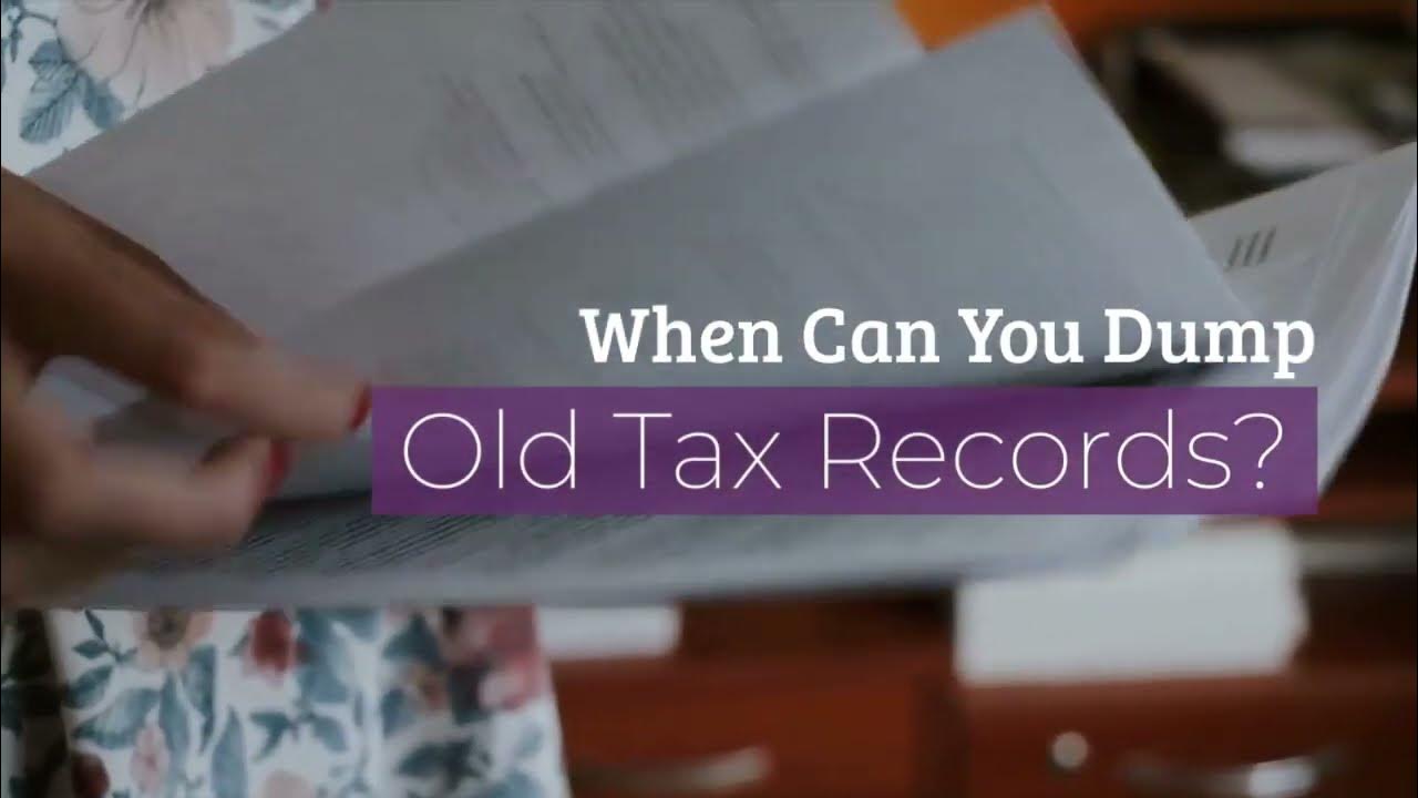 How Long Should Old Tax Records Be Kept YouTube
