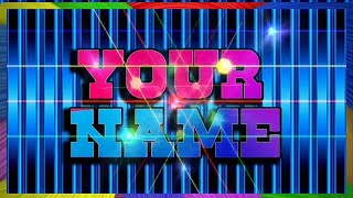 Make Your Name Light Effect Video Tutorial
