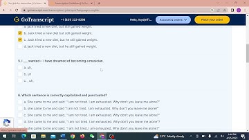 How to pass gotranscript Audio Test
