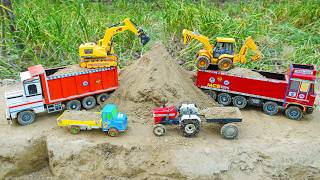 Jcb 3Dx Sand Loading Tata Dumpers Ashok Leyland Tippers Sonalika Tractor 4X4 Thar Pickup Cartoon