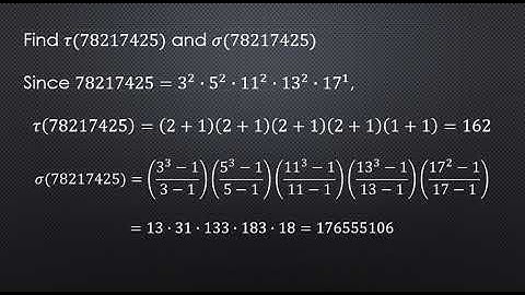 Number Theory - Number-Theoretic Function Examples