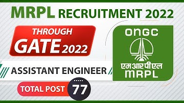 Total 77 Posts ONGC-MRPL Recruitment of AE through GATE 2022 | Prepare Interviews with YourPedia