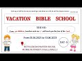 Vacational bible school  day5   bethlehem prayer house challapalli