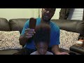 How to do natural hair Father does his daughter hair, using natural hair tutorials