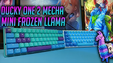 Ducky One 2 MECHA Mini FROZEN LLAMA Unboxing Cherry mx Blues With ASMR