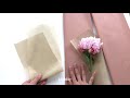 In 2 minute, Peony flower wrapping DIY 2분안에 완성하는 작약 한송이 꽃다발 포장 방법