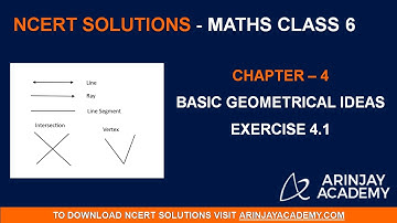 NCERT Solutions for Class 6 Maths Chapter 4 Exercise 4.1 Basic Geometrical Ideas