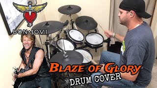 Blaze of Glory by Bon Jovi Drum Cover - Throwback Drummer