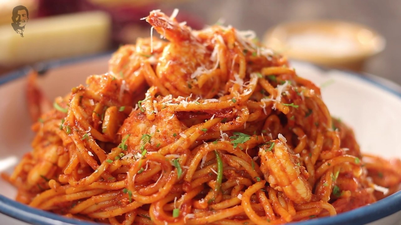 Spaghetti Prawn Recheado