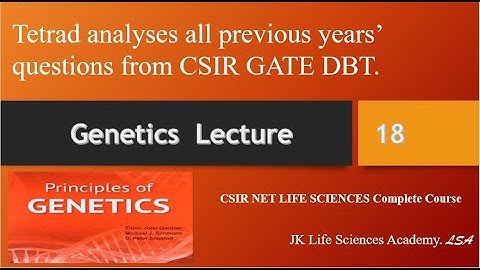 GENETICS Lecture No 18: Tetrad analysis previous years questions, #inheritancebiology#CSIR#NETDBT