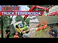 RESCUE : Truck Terperosok Median Jl. Jemur Sari