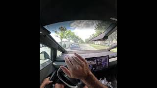 Cybertruck FSD V14.3.4-She had no stop sign but stopped and gestured for me to go. FSD read it right