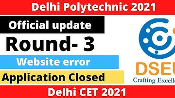 DSEU Delhi 2021 || DSEU login error || Application closed || cet Delhi 2021 || official website||