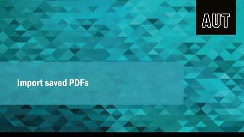 5  EndNote X9 Import saved PDFs