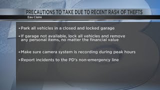 Rash of thefts reported on Eau Claire's north side