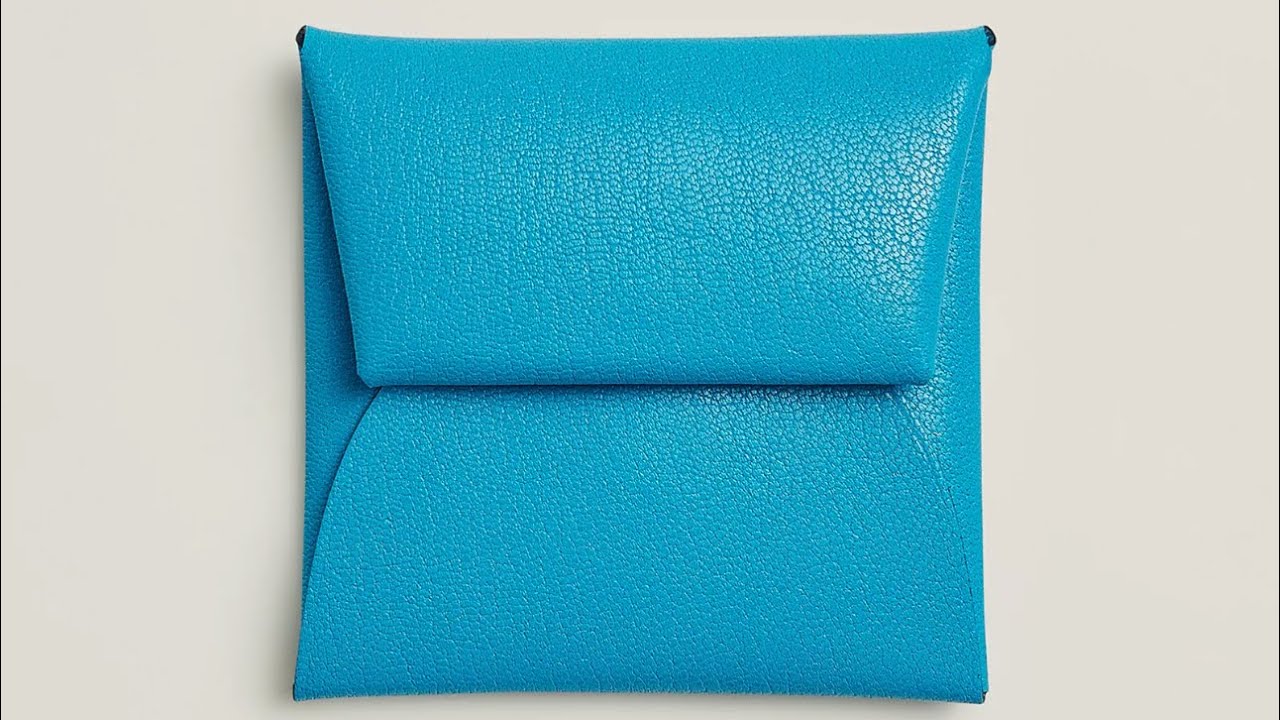 Hermes Bastia Coin Purse in Bleu Frida