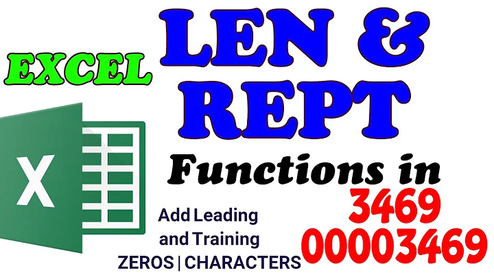How to Add Leading And Trailing Zeros Or Characters through REPT & LEN Functions in Microsoft Excel