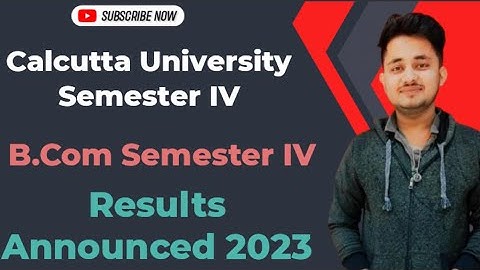 Bcom semester 4 Results Announced | Calcutta University |