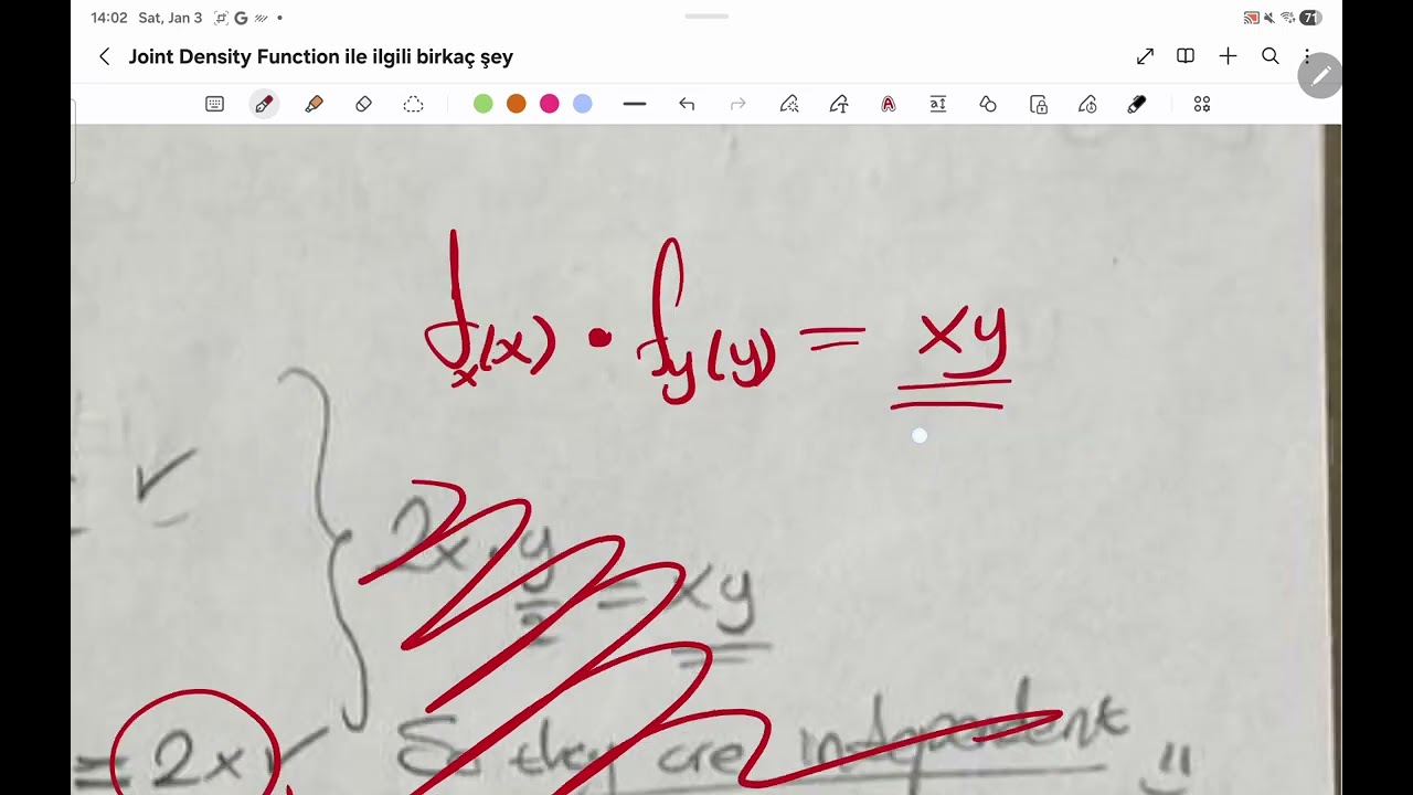 Probability Joint Density Function Soruları Nasıl Çözülür ?