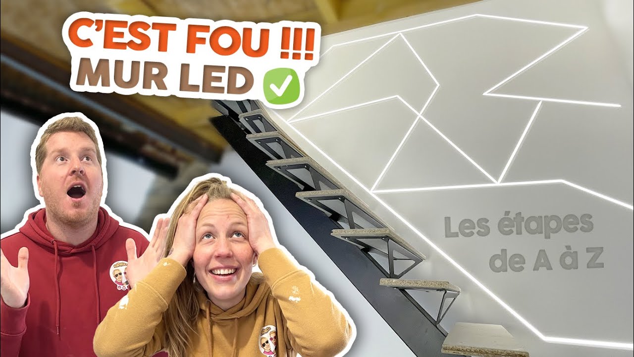 MUR LED INTÉGRÉS TERMINÉ : Les étapes de A à Z en DIY - EP74 - tuto DIY ...