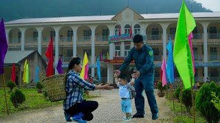 Policeman Son helps single mother Ly Tieu Ly pick up Coca on time and bring Coca home