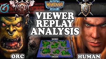 Grubby | Warcraft 3 TFT | 1.30 | ORC v HU on Echo Isles - Viewer Replay Analysis