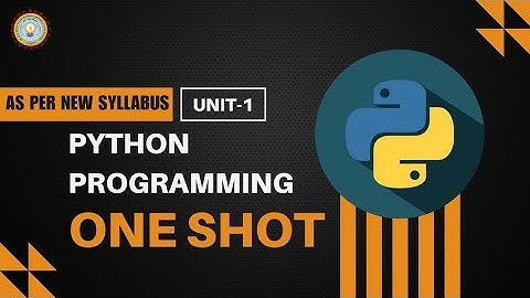 Python Aktu | Python Programming Aktu One Shot | Unit-1 | semester exam #aktu #python #aktuexam