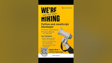 we are Hiring python and javascript developer #jobs #job #shorts #shortsfeed #shorts #short